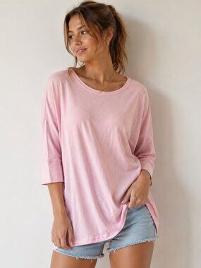Esteez Women's Light Pink Oversized Tunic Top - Size Large - NWT